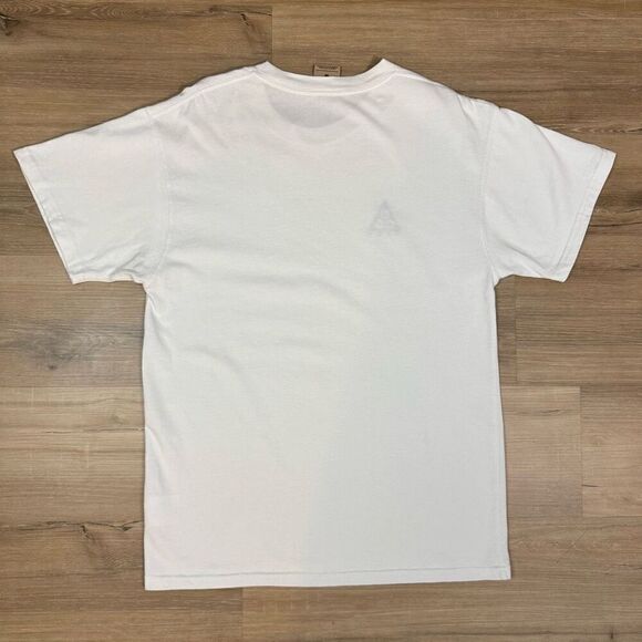 Nike ACG Size S Triangle Logo Graphic Tee Shirt White 100% Cotton Outdoor Basic - Picture 5 of 5